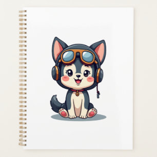 Husky Pilot Dog Lover Malamute Planner