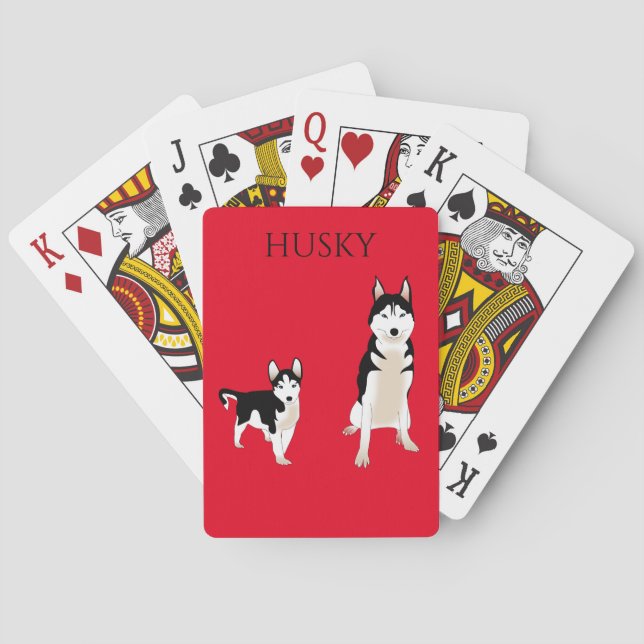 Husky playing cards. playing cards (Back)