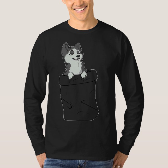 Husky Pocket Protector T-Shirt (Front)