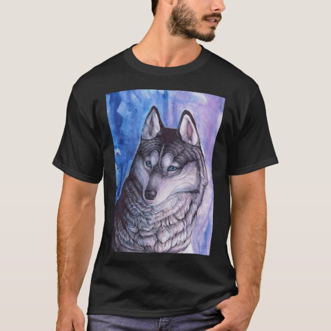 Husky Portrait     T-Shirt (Front)