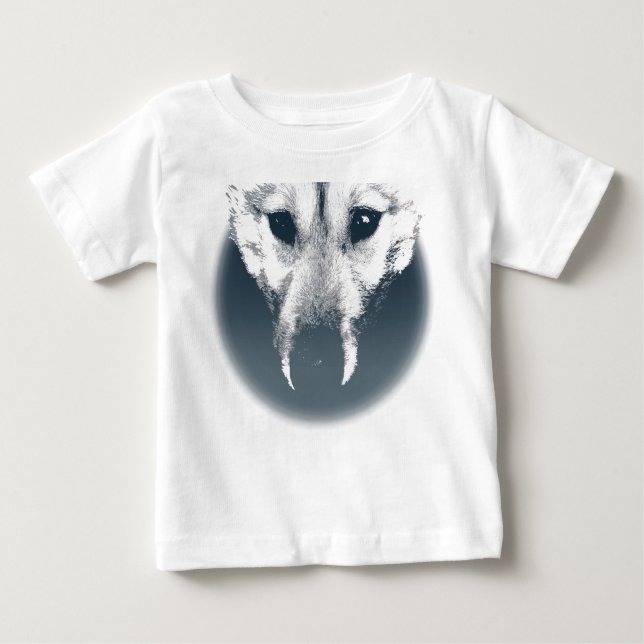 Husky Pup Baby Tootoo Husky Wolf Baby Dress Baby T-Shirt (Front)