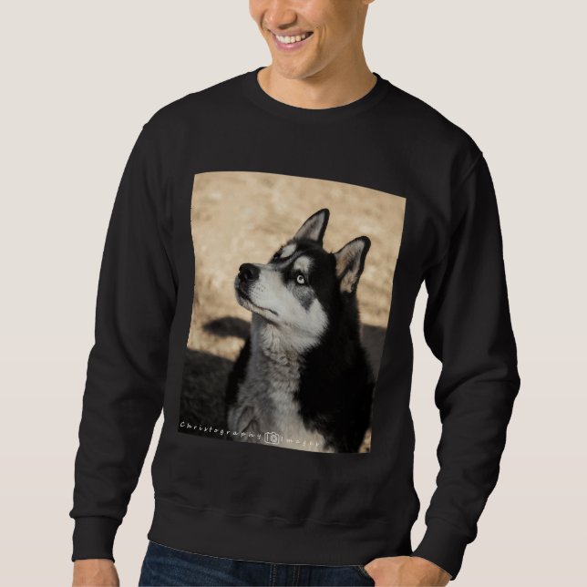 Husky Pup  Scoop Sweatshirt (Front)