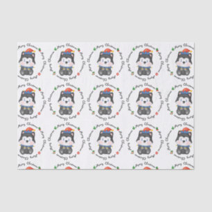 Husky Puppy Dog Cute Elf Festive Merry Christmas Tissue Paper