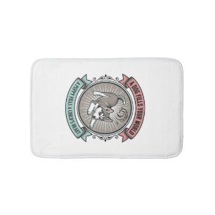 Husky Puppy Shirt Vintage Engraving Kid's Best Bud Bath Mat