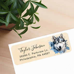 Husky Return Address Label