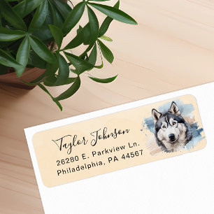 Husky Return Address Label