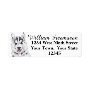 Husky Return Address  Label