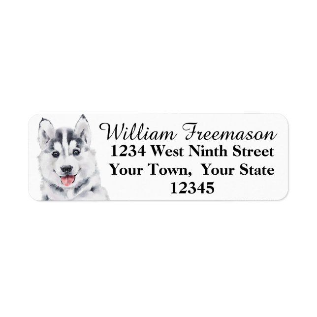 Husky Return Address  Label (Front)