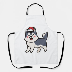 Husky Santa Dog Lover Malamute Apron