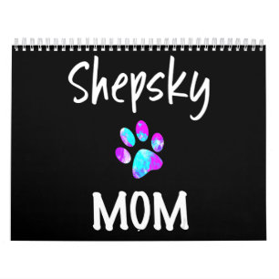 Husky   Shepsky Mom German Shepherd Husky Mix Dog Calendar