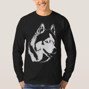 Husky Shirt Wolf Art Long Sleeve Tee Dog Shirts