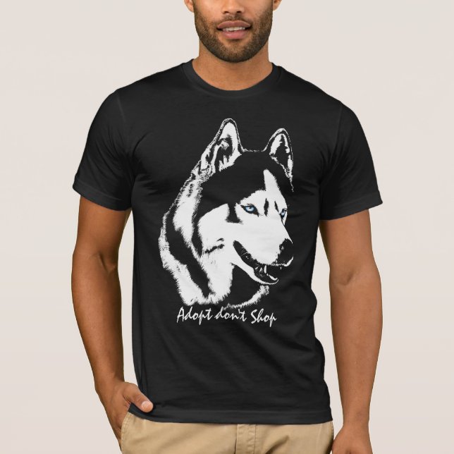 Husky Shirts Adopt Don't Shop Rescue Dog Shirt (Front)