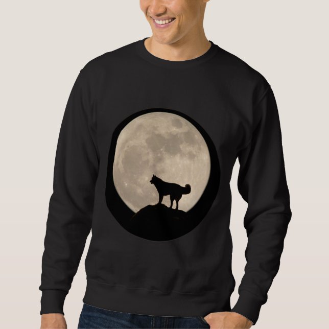 Husky Shirts Sled Dog Sweatshirt Wolf Dog Shirt (Front)