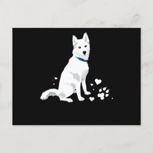 Husky Siberian Husky Sweet White Snow Dog Holiday Postcard