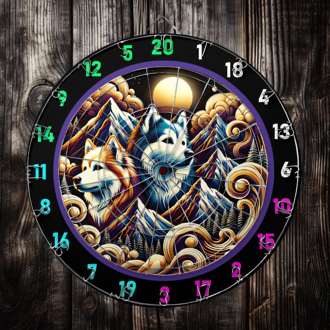 Husky Skyline Glow Wall Feature Dartboard (Creator Uploaded)