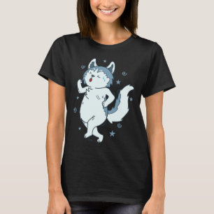 Husky Sled Dog Loves Jogging Dog Breed T-Shirt