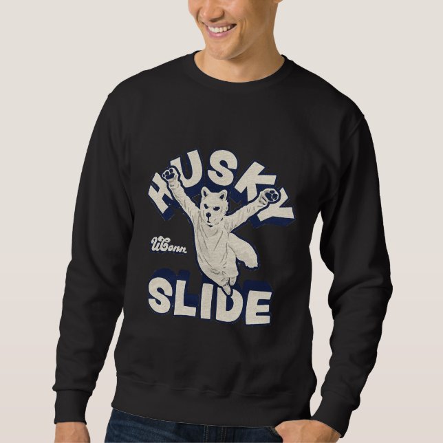Husky Slide  Funny Basketball Sweatshirt (Front)