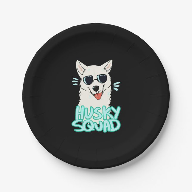 Husky Squad Lovely Paper Plate (Front)