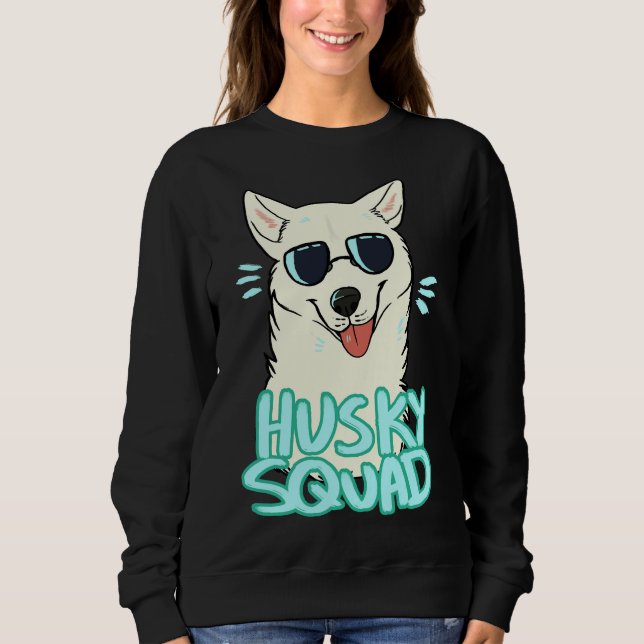 Husky Squad White Sweatshirt (Front)