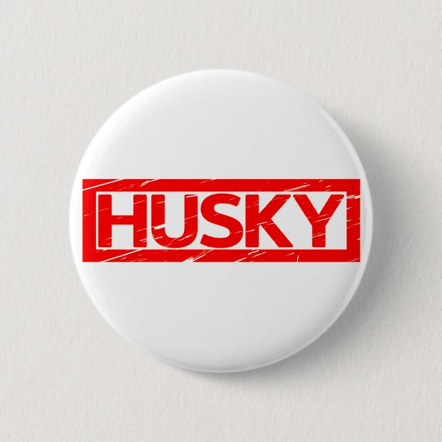 Husky Stamp 6 Cm Round Badge (Front)