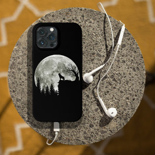 Husky Stand On Mountain Spooky Halloween Moon iPhone 13 Pro Max Case