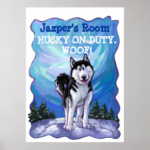 Husky Stationery Poster