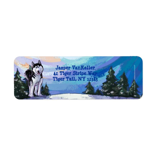 Husky Stationery Return Address Label (Front)