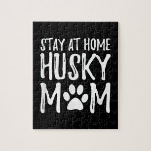 Husky Stay Home Funny Dog Mum Gift Jigsaw Puzzle
