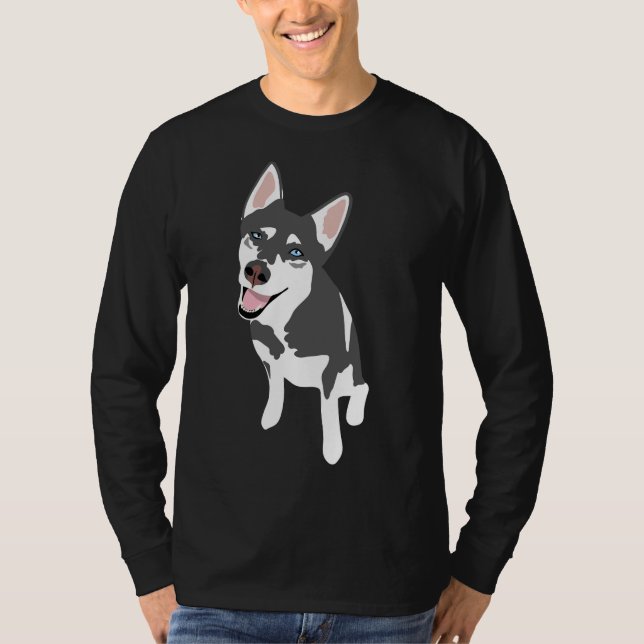 Husky Sticker       T-Shirt (Front)
