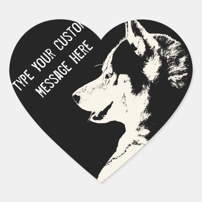 Husky Stickers Siberian Husky Malamute Stickers (Front)
