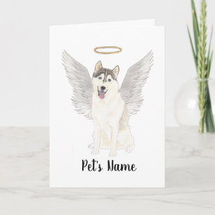 Husky Sympathy Memorial Card