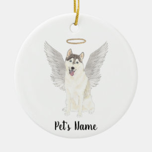 Husky Sympathy Memorial Ceramic Ornament