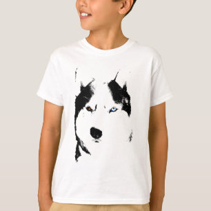 Husky T-Shirt Kids Sled Dog Kid Husky Ringer Shirt