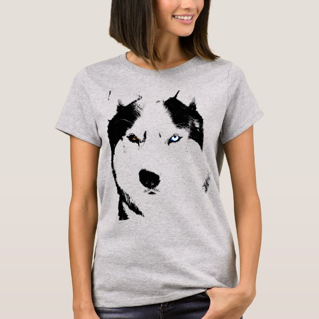 Husky T-shirt Malamute Husky Sled Dog Organic Tee (Front)