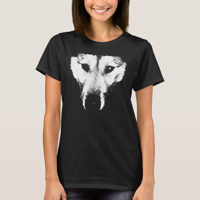Husky T-Shirt Women's Husky Wolf Organic T-shirt (Front)