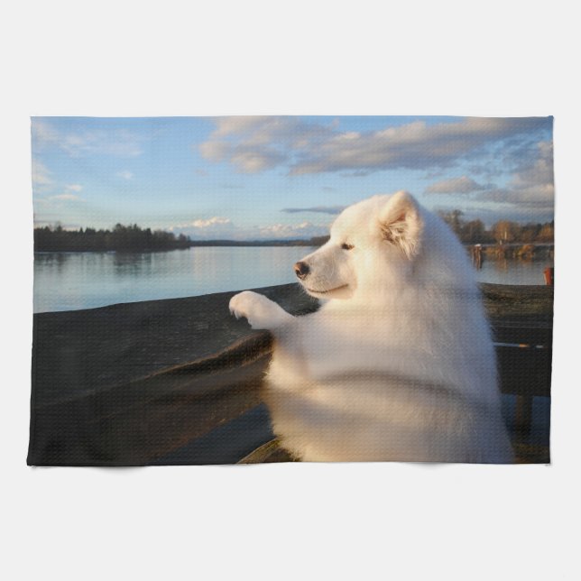 Husky Tea Towel (Horizontal)