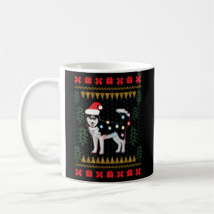 Husky-Ugly-Sweater Lights Coffee Mug