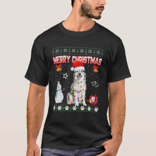 Husky Ugly Xmas Sweater Christmas Lights Santa Dog