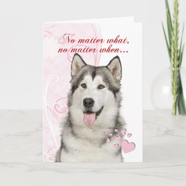 Husky Valentine Holiday Card (Front)