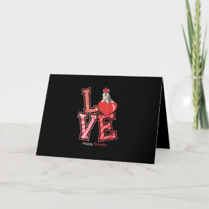 Husky Valentines Day Gift Husky Heart Design Holiday Card