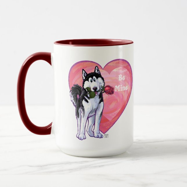 Husky Valentine's Day Mug (Left)