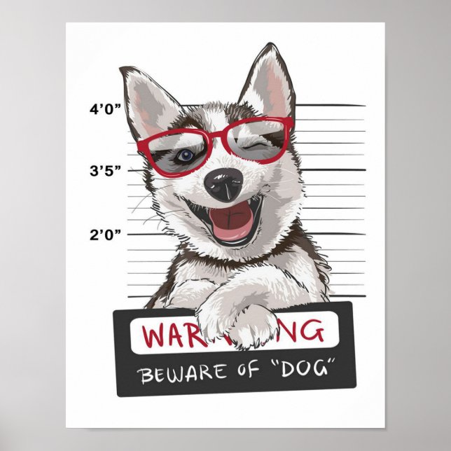 Husky Wanted Canvas Poster (Front)