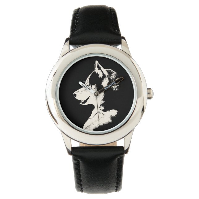 Husky Watch Siberian Husky Malamute Wrist Watch (Front)