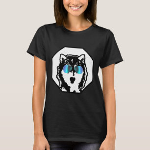 Husky Wearing Aviator Sunglasses Cool Dog Breed T-Shirt