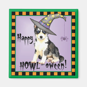 Husky Witch Magnet