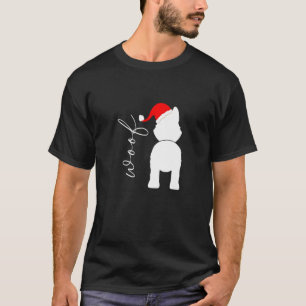 Husky With Santa Claus Hat T-Shirt