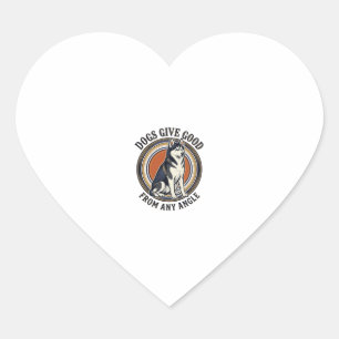 Husky Wordplay Tee Vintage Engraving Dog Quote Des Heart Sticker