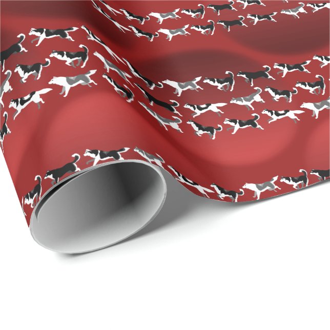 Husky Wrapping Paper Christmas Husky Gift Paper (Roll Corner)
