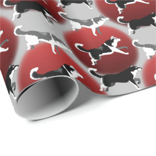 Husky Wrapping Paper Christmas Husky Gift Paper