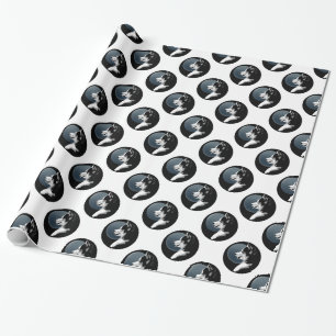 Husky Wrapping Paper Husky Puppy Sled Dog Paper